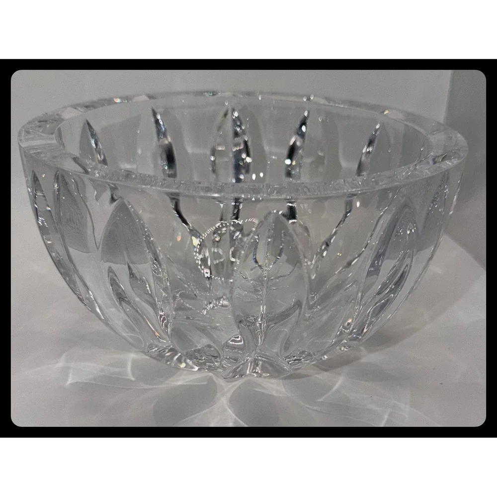 Rogaska Crystal Bowl Home Decor Clear Cut Glass Centerpiece Dish